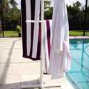 Pool & Spa Towel Rack Premium Extra Tall Towel Tree Outdoor PVC White