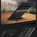 Miimall for Samsung Galaxy Z Trifold Case, Built-in Screen Protector, Military Hinge Protection, Dual Kickstand, Slim & Lightweight, Full Body Heavy Duty Shockproof Rugged Leather Flip Cover, Black