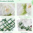 6 Pcs Artificial Flower Panels, Wedding Arch Faux White Hydrangea Swags, White Flowers for Backdrop, Wall Decor, Table Centerpiece Flower Row, Aisle Runner Embellishment