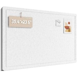 Fluxynara Felt Bulletin Board, 35.4"x23.6", Minimalist Gray