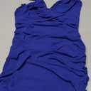 Womens Sexy Ruffle Elegant Bridesmaid Formal Evening Dress Elegant Curvy Wedding Guest Midi Dress (Large, 453blue)