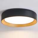 Dimmable LED Flush Mount Ceiling Light,5CCT 3000K-6000K Modern Round Close to Ceiling Lighting Fixtures,15.7 Inch Minimalist Black and Gold Ceiling Lamp for Kitchen,Hallway,Laundry Room (dimmable 15.7 inch)