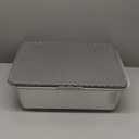 Stainless Steel Litter Box with Lid, Metal Litter Box with Cat Litter Mat,Extra Large Enclosed Cat Litter Boxes for Multiple Cats, Anti-Leakage,Non-Stick, Easy to Clean, Included Mat, Scoop (1 Pack-L)