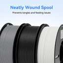 Creality 3D Printer Filament 1.75mm 4KG, PLA Filament Bulk +/- 0.02mm, 4 Pack 1kg Spool(2.2lbs) 3D Printing Filament Fits for Most FDM 3D Printers, White and Black