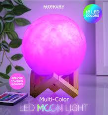 MK RGB MOON LAMP W/WOOD STAND & REMOTE