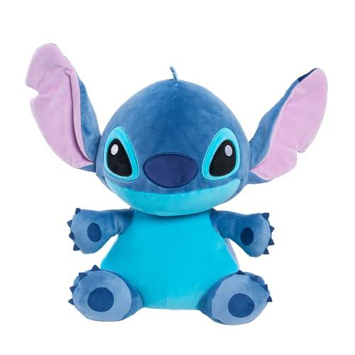 Disney Stitch Comfort Weighted Plush Stitch, Stuffed Animal, Alien, Blue, Kids Toys for Ages 3 Up by Just Play