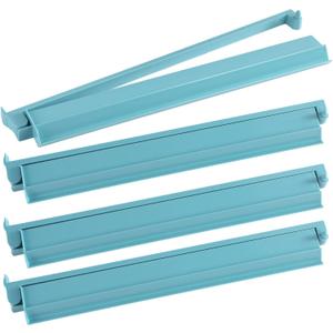 4Pcs Mahjong All-In-One Racks with Pushers, Acrylic American Majiang Tile Holder, Modern Mah Jong Game Rack with Built-In Pushers, Easy Portable American Mahjong Accessories and Gifts(Light Blue)