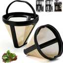 2 Pack Reusable Coffee Filter Compatible with Ninja Coffee Maker，Permanent Filter Replacement for Ninja CE251 CE451 CFN601