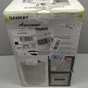 SAMEAT Heated Towel Warmers for Bathroom - Large Towel Warmer Bucket, Wood Handle, Auto Shut Off, Fits Up to Two 40"X70" Oversized Towels, White