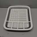 BNYD Plastic Collapsible Dish Drying Rack, Foldable Dinnerware Drainer Organizer for Storage,Kitchen