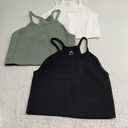 Sunzel Free to Be Tank, Crop Ribbed Tank Tops Seamless Racerback Camisoles No pad Camis Cropped Workout Gym Yoga M