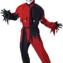 California Costumes Men's Adult- Red Evil Jester Costume Large