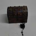 Nautical Cove Handmade Pirate Treasure Chest for Kids Prizes & Classroom with Lock and Skeleton Keys  Lockable Wooden Storage Chest Box, Pirate Decor, Decorative Wooden Box - Small 8x6x6