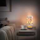 Bedside Table Lamp Cute Elephant Table Lamp for Bedroom Nightstand Lamp with USB Port LED Desk Lamp Shade Living Room Dorm Office