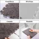 12pcs Plush Puzzle Foam Floor Mat, Cute Soft Fluffy Interlocking Square Foam Tiles Area Rugs Carpet for Parlor Bedroom Decoration(11.8x11.8x0.4in, Pink&White&Light Purple)