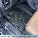 MAXLINER Floor Mats 3 Rows and Cargo Liner Behind 3rd Row Set for 2011-2013 Infiniti QX56
