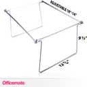 Officemate Hanging File Frame, Letter Size, Adjustable 14 to 18-Inches, 2 Count (Pack of 1),Silver, 91990