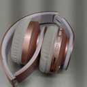 ZIHNIC Bluetooth Headphones Over-Ear, Foldable Wireless and Wired Stereo Headset Micro SD/TF, FM for Cell Phone,PC,Soft Earmuffs &Light Weight for Prolonged Wearing(Rose Gold)