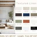 KOUFALL Linen Blackout Curtains 60 Inch Length, 2 Panels Set 5FT 5 FT Long Boho Black Out Curtains for Bedroom