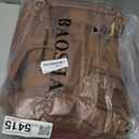 Baosha Vegan Leather Laptop Backpack Briefcase Hybrid 15.6 Inch Laptop Travel Backpack Hiking College Backpack for Men BC-04 (Brown)