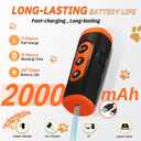 Dog Bark Deterrent Devices, Anti Barking Device for Dogs, 2025 Ultrasonic Upgraded 3 in 1 Dog Bark Deterrent, Sonic Trainer to Correct Dog's Bad Behavior for Outdoors Indoor Safely (Rechargeable) (Black And Orange)