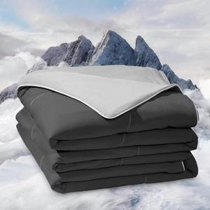 Cooling Comforter King Size, Cooling Blanket for Hot Sleepers and Night Sweats, Keep Cool for All Season Breathable Lightweight, Grey 108x90 inches
