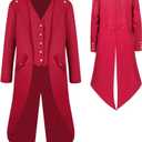 Steampunk Coat Tailcoat,Medieval Clothing Costume,Halloween Renaissance Vampire Costumes
