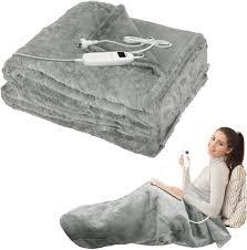 Gray Heated Throw Blanket, 127cm x 152cm