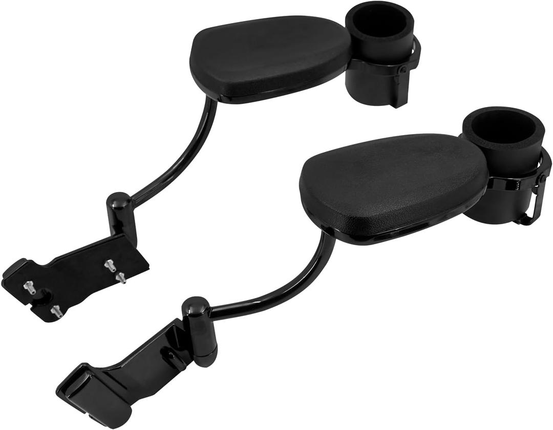 Black Passenger Armrests with Cup Holder Adjustable Fit for Goldwing GL1800 1800P 1800HP 20012017 Motorcycle Rear Seat Accessories