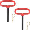 3/4 inch Red Handle Hitch Pin Trailer Towing Hitch Pin and Clip Tractor Pins ,3/4 * 6-1/2 inch