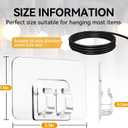 2 x 50Pcs Outdoor String Light Hooks  Heavy Duty Adhesive Wall Hooks for Hanging Christmas Lights, Waterproof Clear Cable Clips for Indoor & Outdoor Decor, No-Drill Wall-Safe Rope Organizers