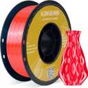 Kingroon Silk PLA 3D Printer Filament, Dimensional Accuracy +/- 0.03 mm, 1 kg Spool(2.2lbs), PLA Shiny Filament 1.75 mm (Red)