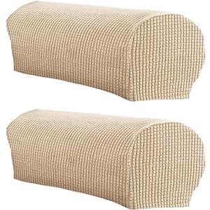 LINGXIYA Soft Stretch Plush Armrest Covers, Spandex Armrest Cover for Chairs/Sofas, Couch Arm Cover, Furniture Protector Armchair Slipcovers for Recliner, Set of 2