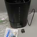 6L Humidifiers for Bedroom Large Room Home, Cool and Warm for Baby and Plants Mist Top Fill Desk Humidifiers Essential Oil Diffuser, Quiet with Adjustable Mist,360Nozzle-Black