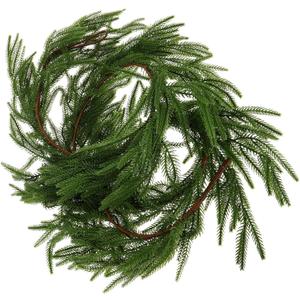 DECHOUS Realistic Christmas Faux Pine Needle Garland Artificial Greenery Decor for Indoor Outdoor Mantle Table Fireplace Plastic Garland for DIY Holiday Crafts and Festive Ambiance