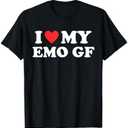 I Heart My Hot Emo GF I Love My Emo Girlfriend Eboy Egirl T-Shirt M