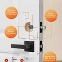Philips Smart Lock with Handles, Keyless Entry Front Door Lock Set, Smart Keypad Deadbolt with Handle, Digital Door Lock for Front Door, App Fingerprint PIN Code Unlocking, Auto Locking