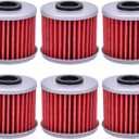 6pcs HF117 Oil Filter 15412-MGS-D21 for Honda-Pioneer 1000 SXS1000 2016 2017 2018 2019 2020 2021 2022 2023 2024, for Talon 1000 2019-2024