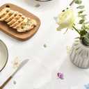 Horaldaily Spring Tablecloth 60104 Inch, Wildflowers Floral Butterfly Washable Table Cover for Party Picnic Dinner Decor