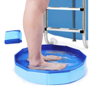 Mity rain Pool Foot Bath - Inflatable-Free and Foldable, Foot Soaking Bath Basin Portable for Pool Entry, Swimming Pools above Ground Essentials Swimming Pool Clean Feet Accessories, Blue