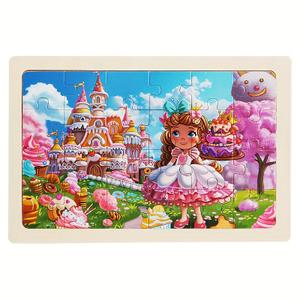 24 puzzle childrens cartoon wooden puzzle toy