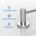 Adjustable Single Bath Towel Bar 23.6 to 42 Inch, ZUEXT Brush Nickel Finished Stainless Steel Towel Holder, Expandable Wall Mounted Towel Rail for Bathroom Kitchen Washroom,1" Tube Towel Rail Racks