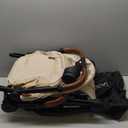 Bombi Bbee V2 Lightweight Baby Stroller - Premium Vegan Leather, One-Hand Fold, Infinite Recline, Aircraft-Grade Aluminum Frame, XXL Canopy, and Ample Storage Umbrella Stroller - Sand