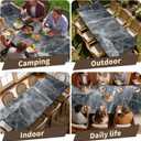 Rectangle Table Cloth with Elastic Edge Waterproof Stain-Resistant Wipeable Fitted Table Cover Fits 4 Foot Tables for Dining, Camping, Outdoor, 48" x 24"