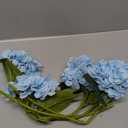 BLEUM CADE 4 Pcs Blue Hydrangea Artificial Flowers with Realistic Stems, 18In Large Fake Blue Flowers, Faux Flower for Home Party Decor Outdoor Wedding Bouquets Table Centerpieces Decoration