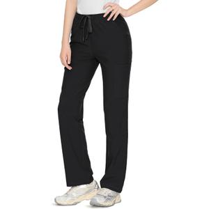floralhue Womens Scrub Pants Drawstring Soft Stretch, Anti-Wrinkle Women's Scrub Pants with 6 Pockets