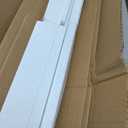 A - Frame Wooden Display Easel - Adjustable Lyre Beechwood Studio Easel Stand Holding Canvas Up to 90", Inclinable Artist Floor Painting Easel for Artwork Painting, White