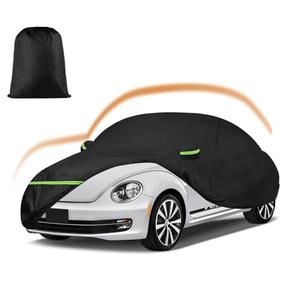 Car Covers for 1998-2023 Volkswagen New Beetle Sedan 2-Door, 210T All Weather Protection Custom-fit Beetle Waterproof Car Cover, w/Zipper Door and Cotton Lining, Rainproof, Dustproof and UV Proof