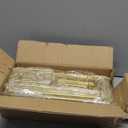 Liuoud 5 Pack Shower Caddy Organizer Rack Shelf for Inside Shower, Self Adhesive Wall Storage Basket Rustproof Stainless Steel Shampoo Holder Bathroom Accessory Decor Set, Gold