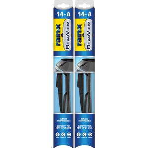 Rain-X 850026 RearView 14-A Rear Wiper Blade, 14 Inch Composite Rear Wiper Blade, Fits Rock Lock 2 (Pack Of 2), Automotive Replacement Wiper Blades That Meet Or Exceed OEM Quality And Design Standards